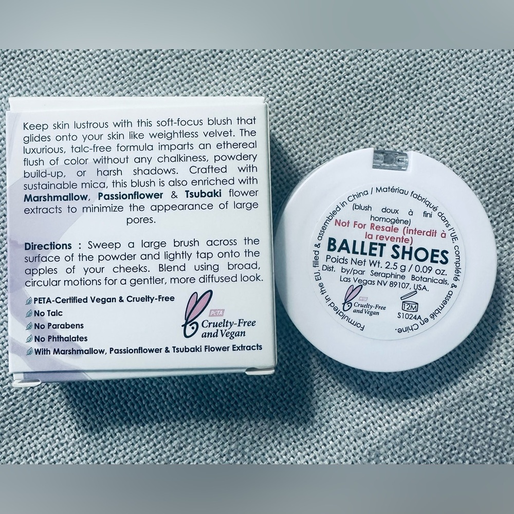 Seraphine Botanicals Marshmallow Blush Ballet Shoes New - Picture 3 of 5